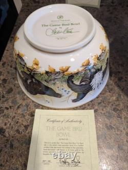 Rare Franklin Mint Game Bird Bowls By Basil Ede