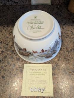 Rare Franklin Mint Game Bird Bowls By Basil Ede
