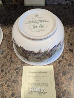Rare Franklin Mint Game Bird Bowls By Basil Ede