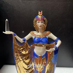 Rare Franklin Mint Porcelain 10 Egyptian Goddess Figurine Power Beautiful