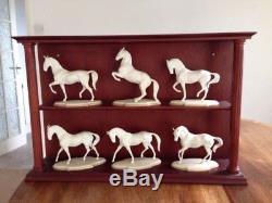 Rare Franklin Mint Spanish Riding School Vienna Horse Statues Figurines & CofA