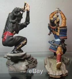 Rare Franklin Mint Sum Nakamura Samurai Shogun & Shadow Ninja Porcelain Figurine