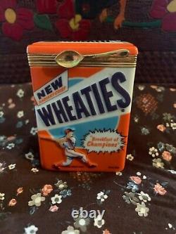 Rare Franklin Mint Wheaties Cereal PHB Porcelain Hinged Box Limited Edition 1999