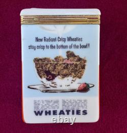 Rare Franklin Mint Wheaties Cereal PHB Porcelain Hinged Box Limited Edition 1999