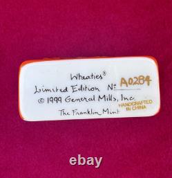 Rare Franklin Mint Wheaties Cereal PHB Porcelain Hinged Box Limited Edition 1999