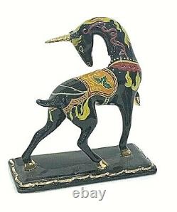 Rare Russian Laquer Unicorn 1991 Collectible By The Franklin Mint