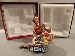 Rare Townsman W Produceorig. Boxvatican Nativity Franklin Mint Fine Porcelain