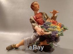 Rare Townsman W Produceorig. Boxvatican Nativity Franklin Mint Fine Porcelain