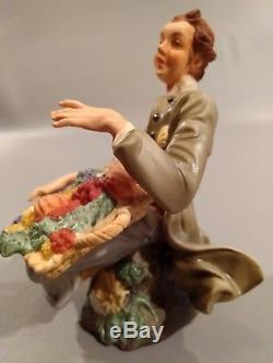 Rare Townsman W Produceorig. Boxvatican Nativity Franklin Mint Fine Porcelain