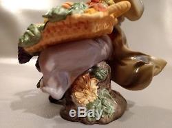 Rare Townsman W Produceorig. Boxvatican Nativity Franklin Mint Fine Porcelain