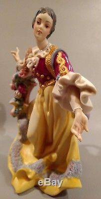 Rare Townswoman Orig. Boxvatican Nativity Franklin Mint Fine Porcelain