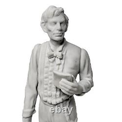 Retired 1980's Abraham Lincoln White Porcelain Figurine Franklin Mint N. I. B#501