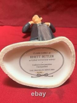 Rhett Butler And Scarlett O'Hara Franklin Mint painted Porcelain Figurines
