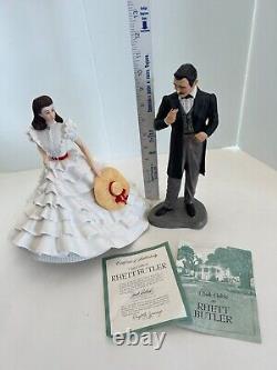 Rhett Butler And Scarlett O'Hara Franklin Mint painted Porcelin Figurines