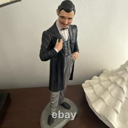 Rhett Butler And Scarlett O'Hara Franklin Mint painted Porcelin Figurines