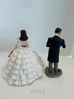 Rhett Butler And Scarlett O'Hara Franklin Mint painted Porcelin Figurines