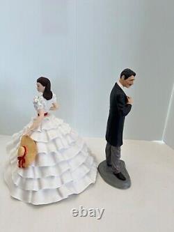 Rhett Butler And Scarlett O'Hara Franklin Mint painted Porcelin Figurines