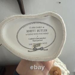 Rhett Butler And Scarlett O'Hara Franklin Mint painted Porcelin Figurines