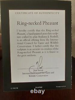 Ring Necked Pheasant by Anthony J Rudisill Franklin Mint