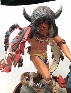 Robert F Murphy Native American Buffalo Dancer Porcelain Statue Franklin Mint