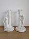 Romeo & Juliet Franklin Mint Candlesticks Fine Porcelain Signed Mint Condition
