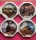 Royal Doulton Franklin Mint Heirloom Train China Plate Limited Edition Set Of 4