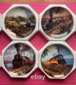 Royal Doulton Franklin Mint Heirloom Train China Plate Limited Edition Set Of 4