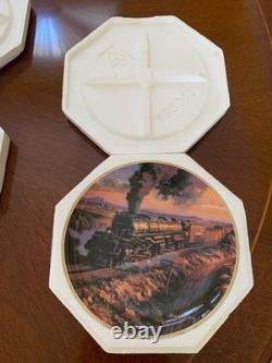 Royal Doulton Franklin Mint Heirloom Train China Plate Limited Edition Set Of 4