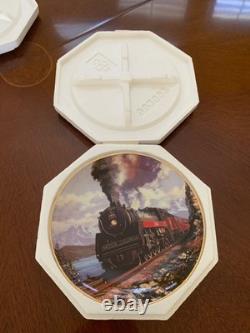 Royal Doulton Franklin Mint Heirloom Train China Plate Limited Edition Set Of 4