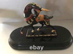 Russian Laquer Hand Painted Porcelains Unicorn 1991 Franklin Mint Collection