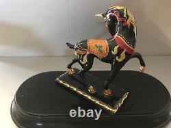 Russian Laquer Hand Painted Porcelains Unicorn 1991 Franklin Mint Collection