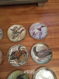 SET 12 WATER BIRDS of the WORLD by BASIL EDE Franklin Porcelain Plates