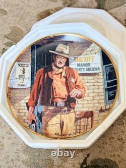 SET Lot Of 26 Franklin Mint Heirloom John Wayne Robert Tanenbaum Limited Plates