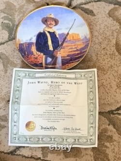 SET Lot Of 26 Franklin Mint Heirloom John Wayne Robert Tanenbaum Limited Plates