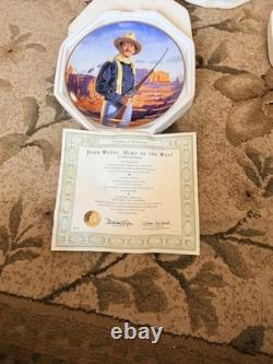 SET Lot Of 26 Franklin Mint Heirloom John Wayne Robert Tanenbaum Limited Plates
