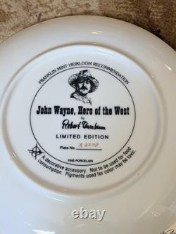SET Lot Of 26 Franklin Mint Heirloom John Wayne Robert Tanenbaum Limited Plates