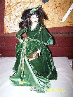 SET OF 6 FRANKLIN MINT HEIRLOOM GONE WITH THE WIND PORCELAIN DOLLS MINT With BOX