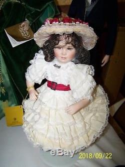 SET OF 6 FRANKLIN MINT HEIRLOOM GONE WITH THE WIND PORCELAIN DOLLS MINT With BOX