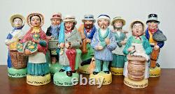 SET OF 9 Cries of London Toby Jugs Franklin Mint 1980