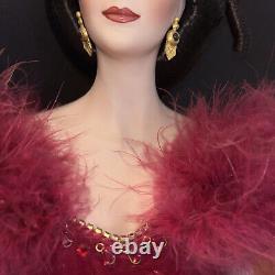 Scarlet O'Hara Scarlets Shame Franklin Mint Beautiful Doll With Stand Red Velvet