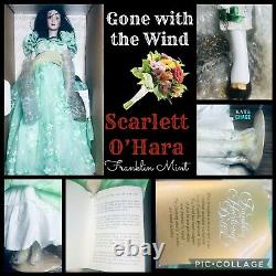 Scarlett O'Hara Franklin Mint Gone with the Wind Porcelain Doll Box and Tags 19