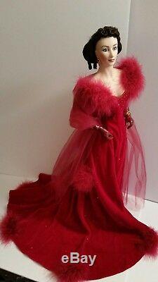 Scarlett O'hara Gone With The Wind Porcelain Doll 22 Tall In Red Dress