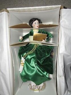 Scarlett O'hara Green Drapery Dress Franklin Porcelain Heirloom 22 Doll Nrfb