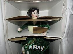 Scarlett O'hara Green Drapery Dress Franklin Porcelain Heirloom 22 Doll Nrfb