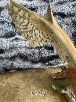 Screech Owl Porcelain Figurine by George McMonigle Franklin Mint 1990 with Base