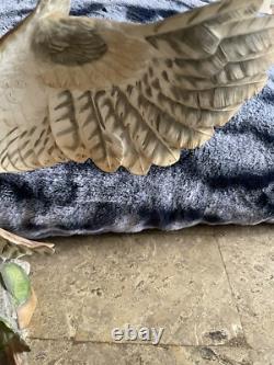 Screech Owl Porcelain Figurine by George McMonigle Franklin Mint 1990 with Base