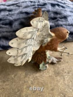 Screech Owl Porcelain Figurine by George McMonigle Franklin Mint 1990 with Base