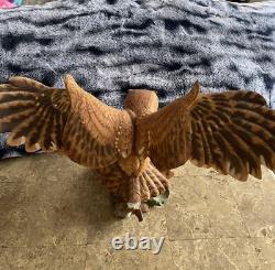 Screech Owl Porcelain Figurine by George McMonigle Franklin Mint 1990 with Base