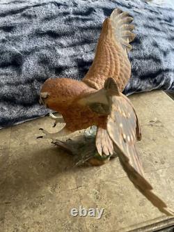 Screech Owl Porcelain Figurine by George McMonigle Franklin Mint 1990 with Base