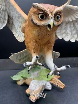 Screech Owl vintage porcelain George McMonigle Franklin Mint 1990